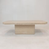 Italian travertine coffee table, 1980's