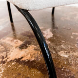 Mid century white boucle armchair 1950's