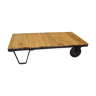 Palette industrielle / table de salon en fer et bois
