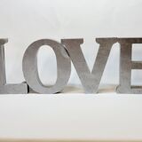 4 decorative letters metal sign LOVE FLY