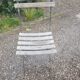 Folding bistro chair with slats