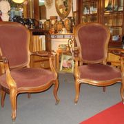 2 mahogany armchairs louis philippe