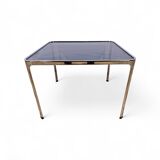 Mid-Century Modern Coffee Table – Chrome and Smoked Glass, Italy, 1970s.