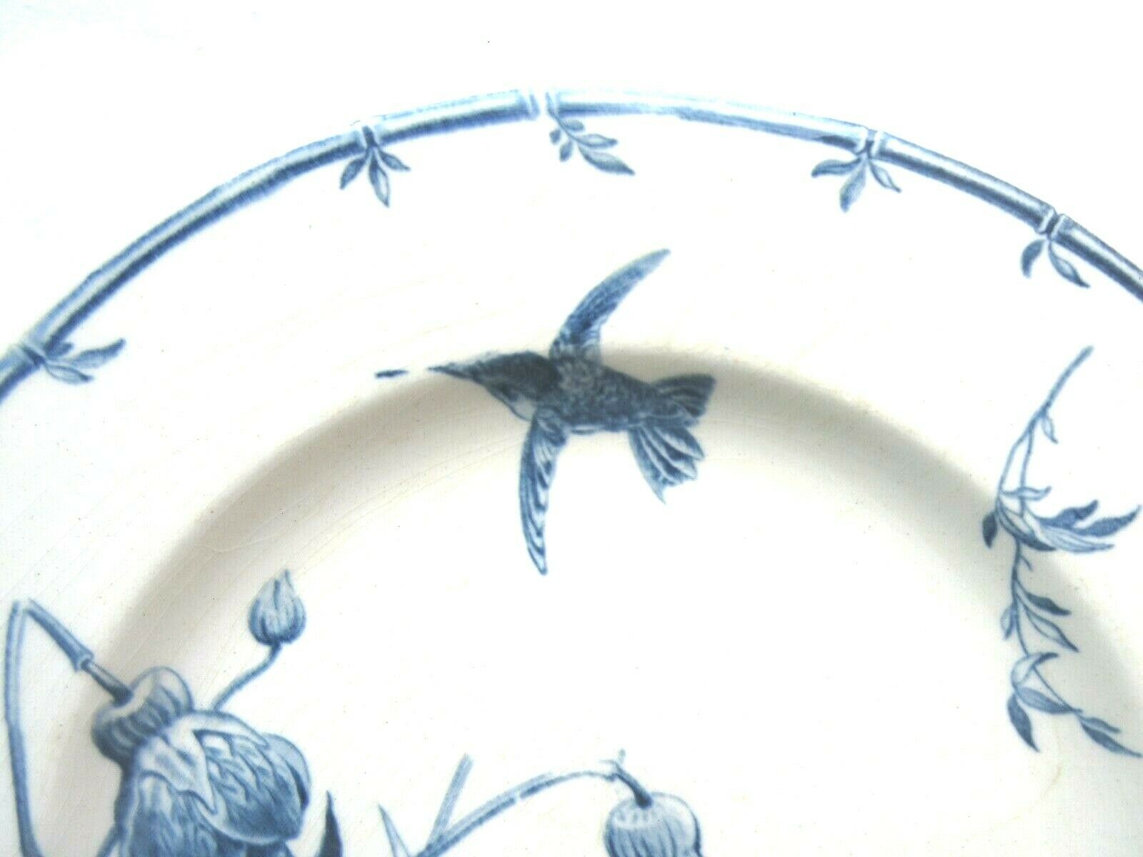 assiette-plate-sign-e-gien-mod-le-oiseau-mouche-fleurs-et-oiseau-en