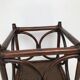 Bedside table stool in vintage cannage rattan
