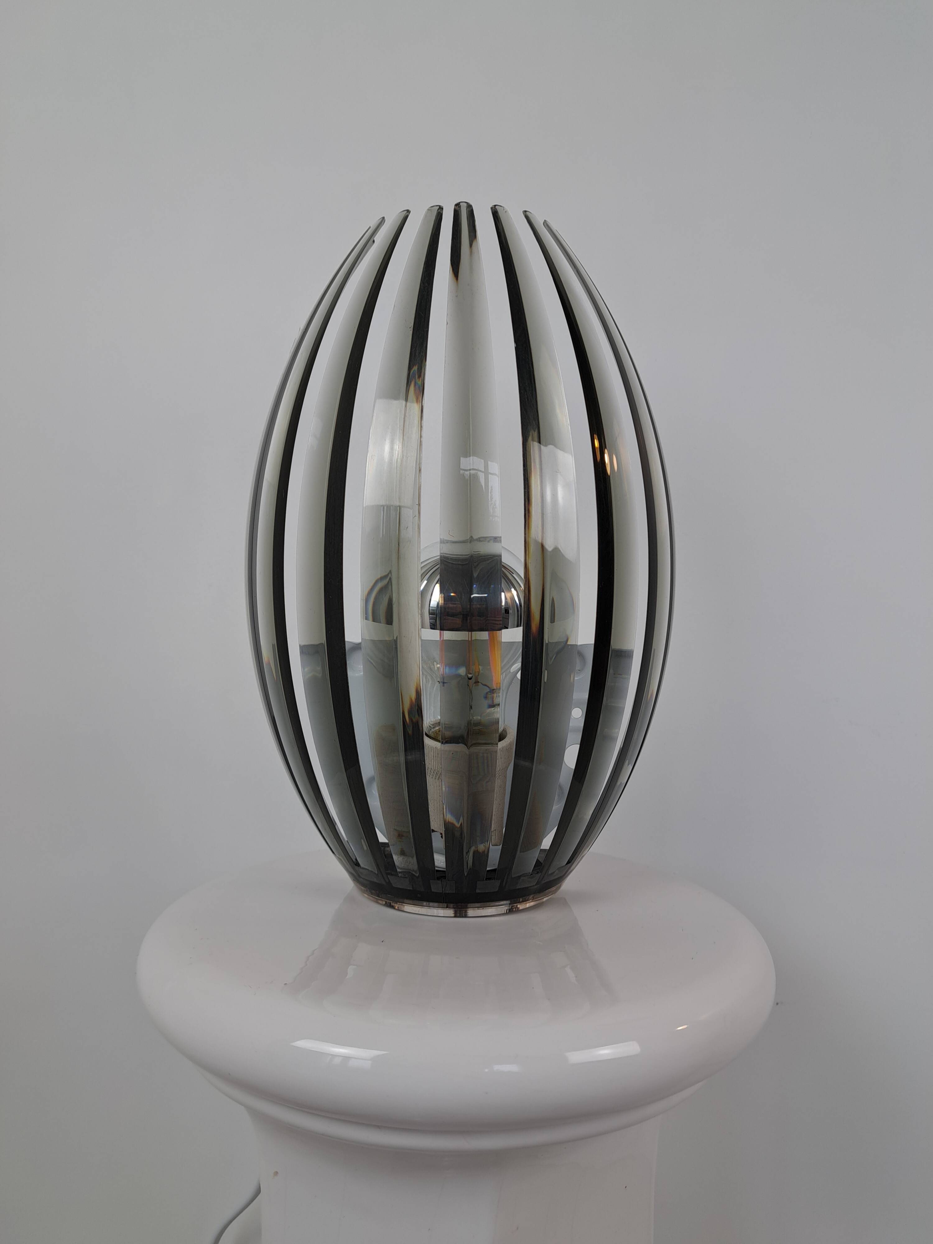 Slatted plexiglass wall light