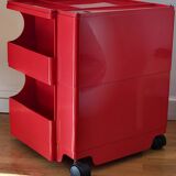 Joe Colombo Boby Red Plastic Serving Trolley for Bieffeplast Italy 1968 Space Age