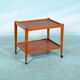 Vintage minimalist service trolley Deen design in teak, bar trolley.