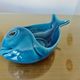 Empty pocket, blue cracked Charolles ceramic, 1960s