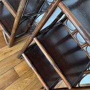 Pair of rattan shelves from the 70s