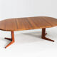 Vintage Glostrup Danish round extendable dining table solid teak