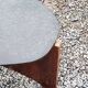 Designer coffee table by Hugues Poignant in rosewood and smoked glass from the 70s