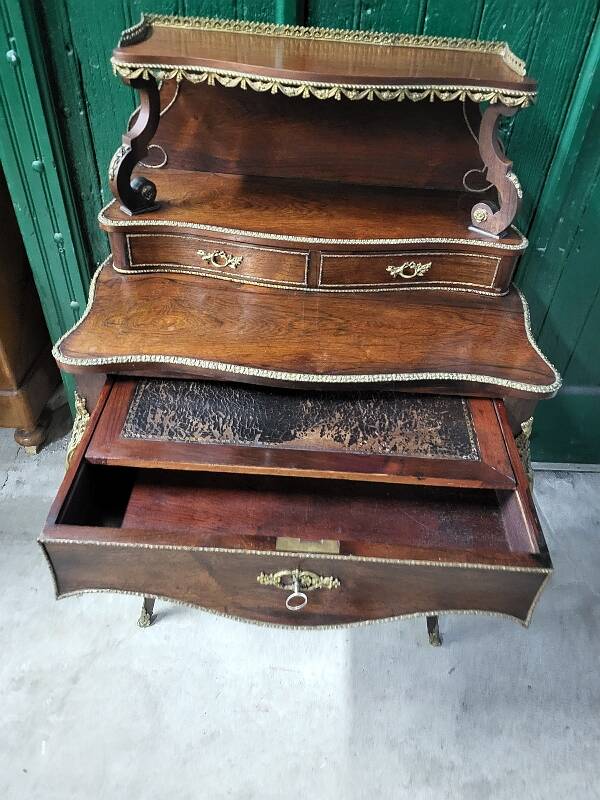 19th century rosewood stepped writing desk
