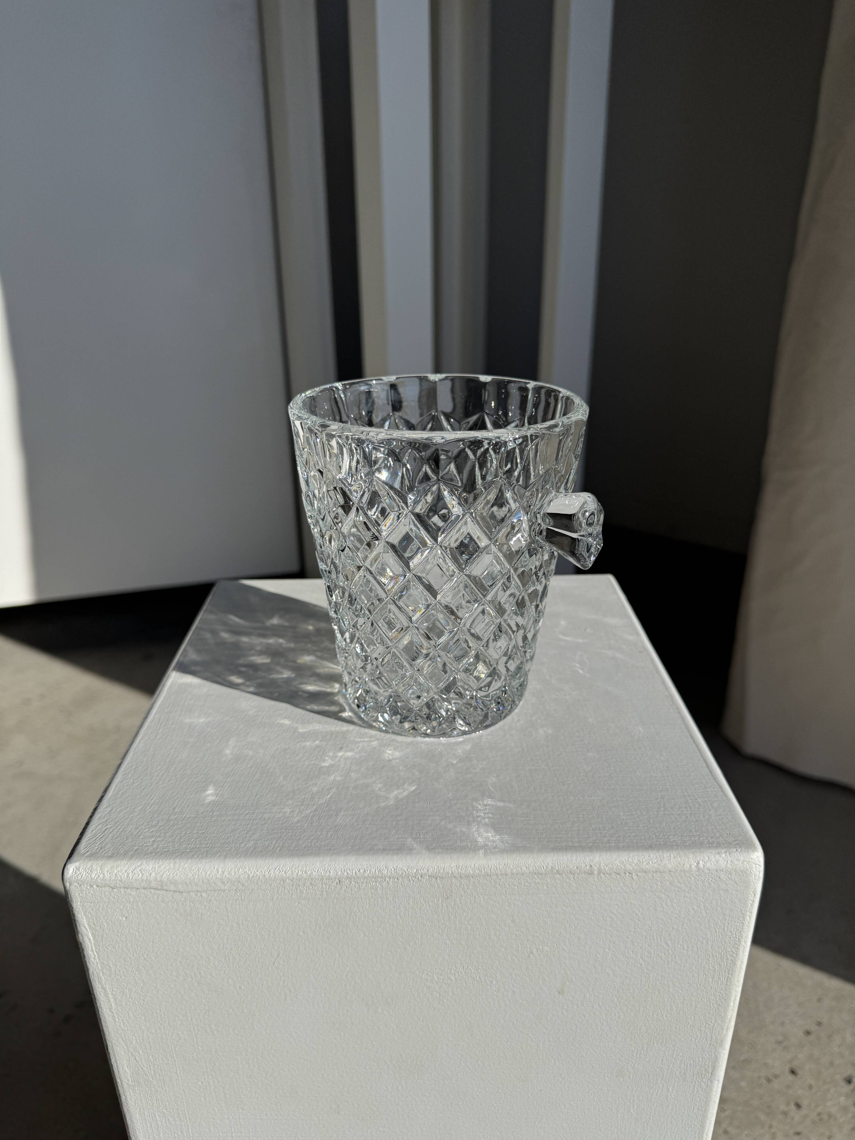 Classic vintage glass ice bucket H14 D12