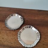 Set of 2 vintage Alpadur silver metal plates