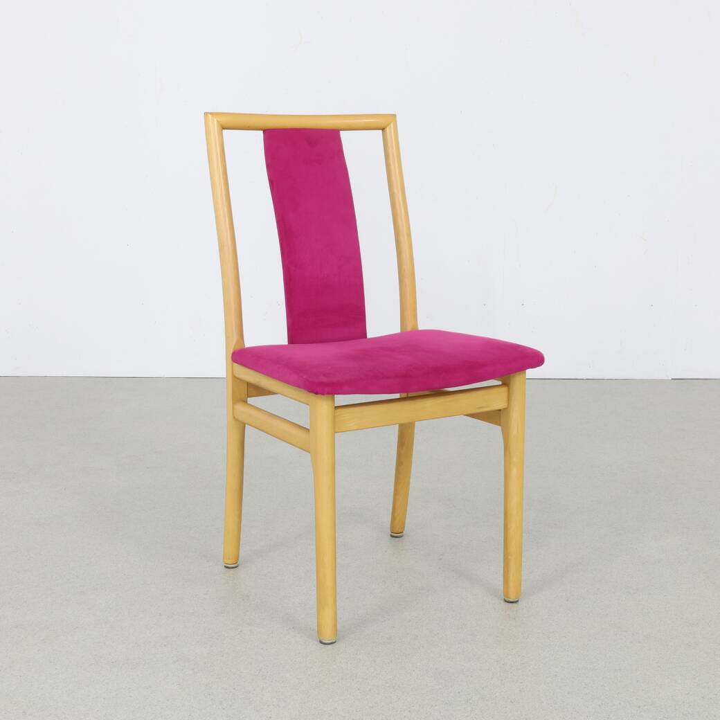 4x danish daning chair in velvet by k. høffer-larsen