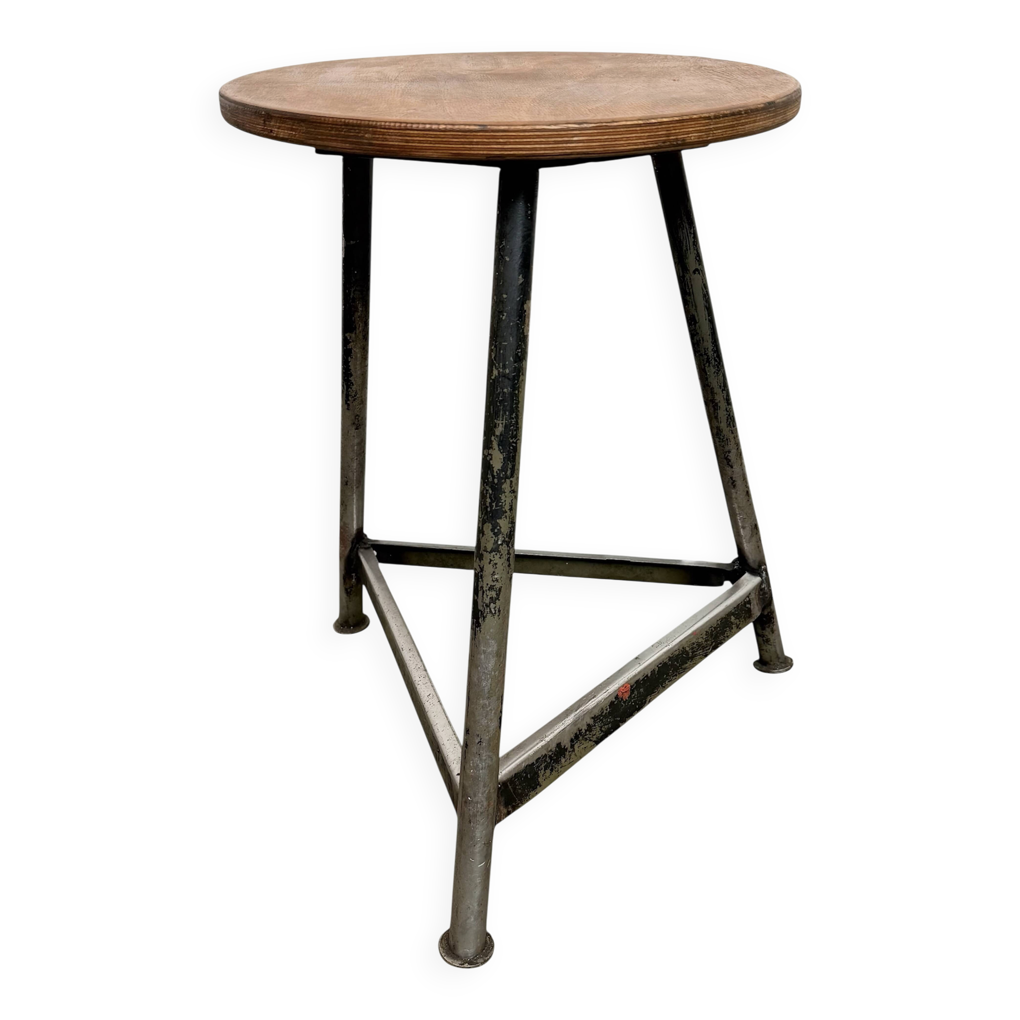 Black Industrial Workshop Stool, 1960s