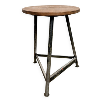 Black Industrial Workshop Stool, 1960s