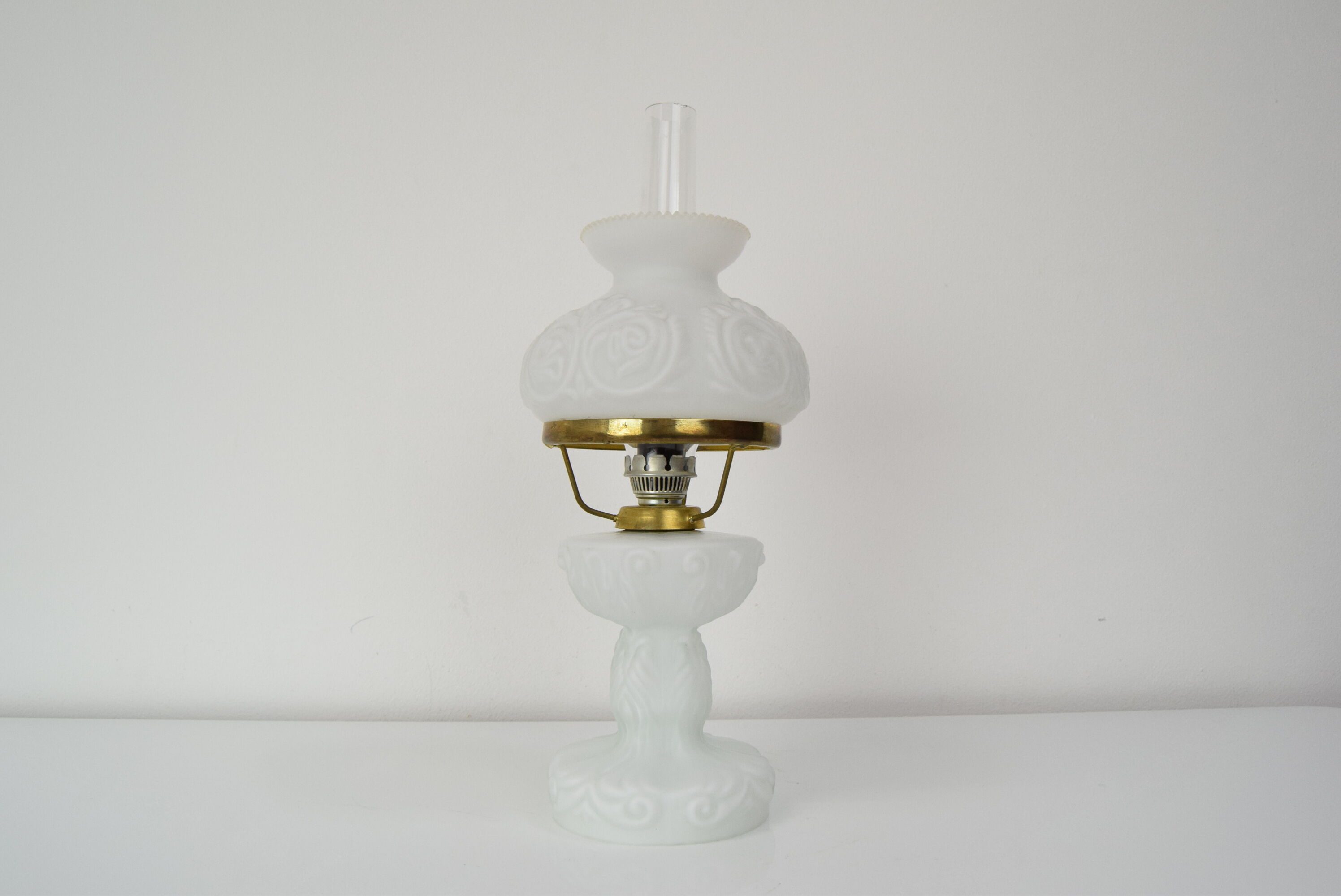 Mid-century Glass Table Lamp,1960's.