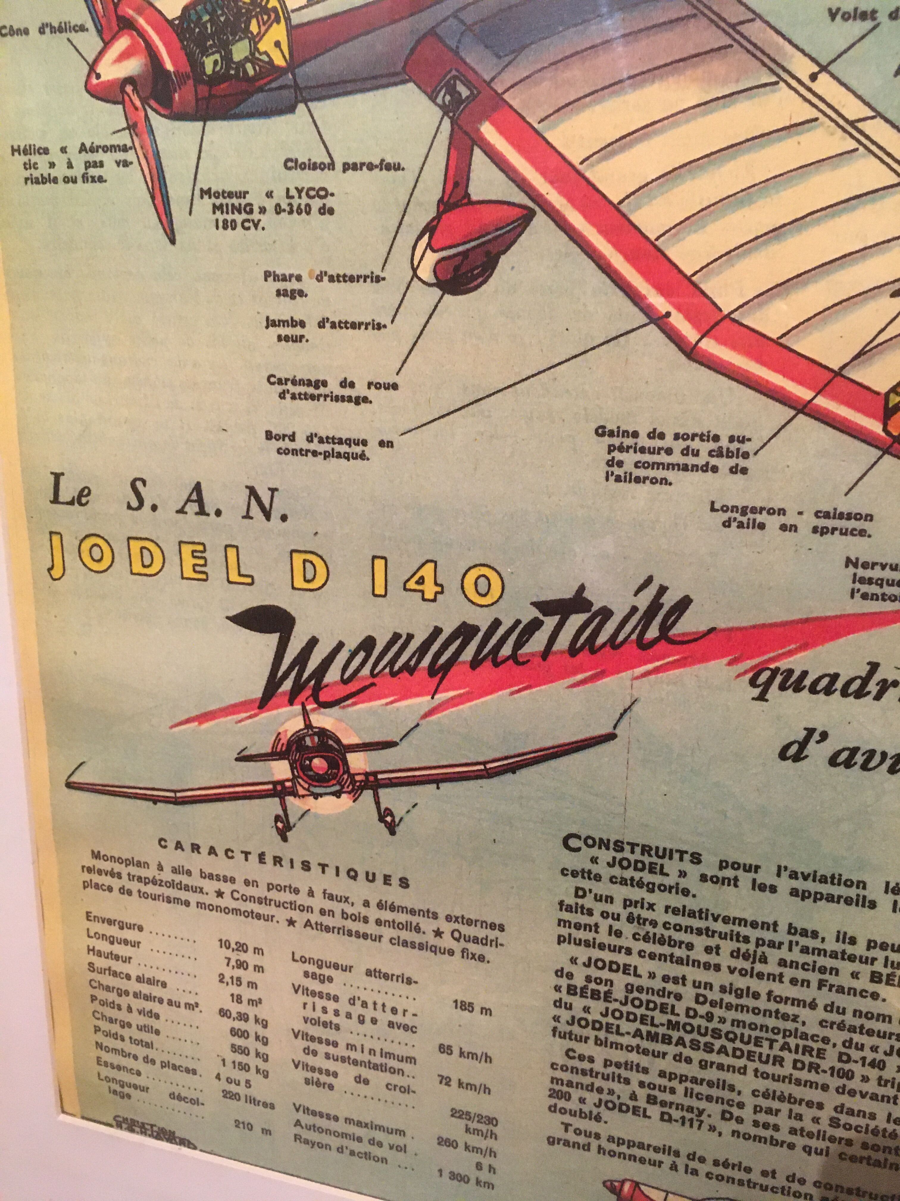 Aircraft Jodel D140 framed