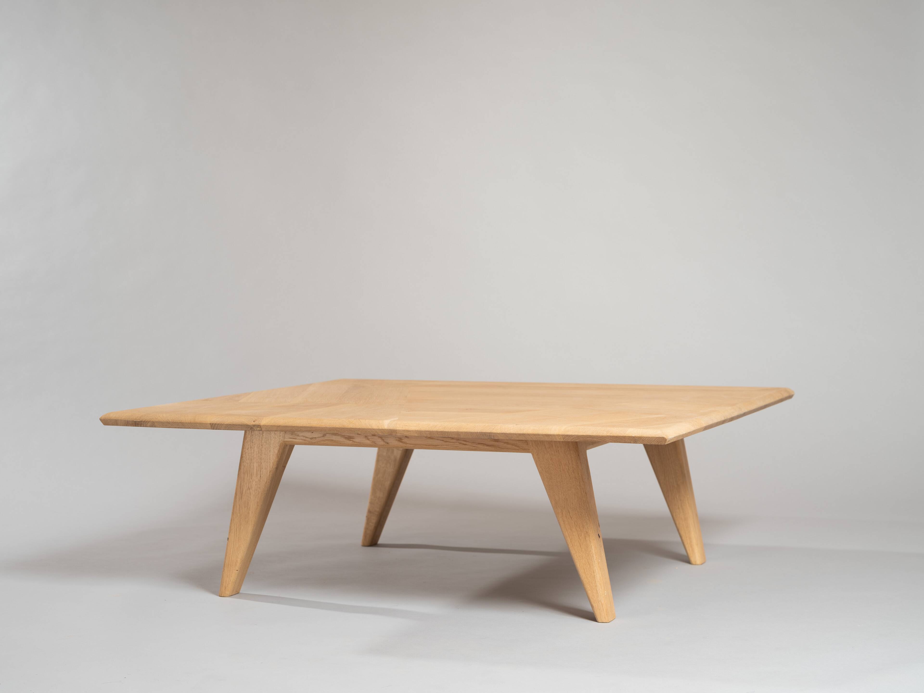 Solid oak coffee table