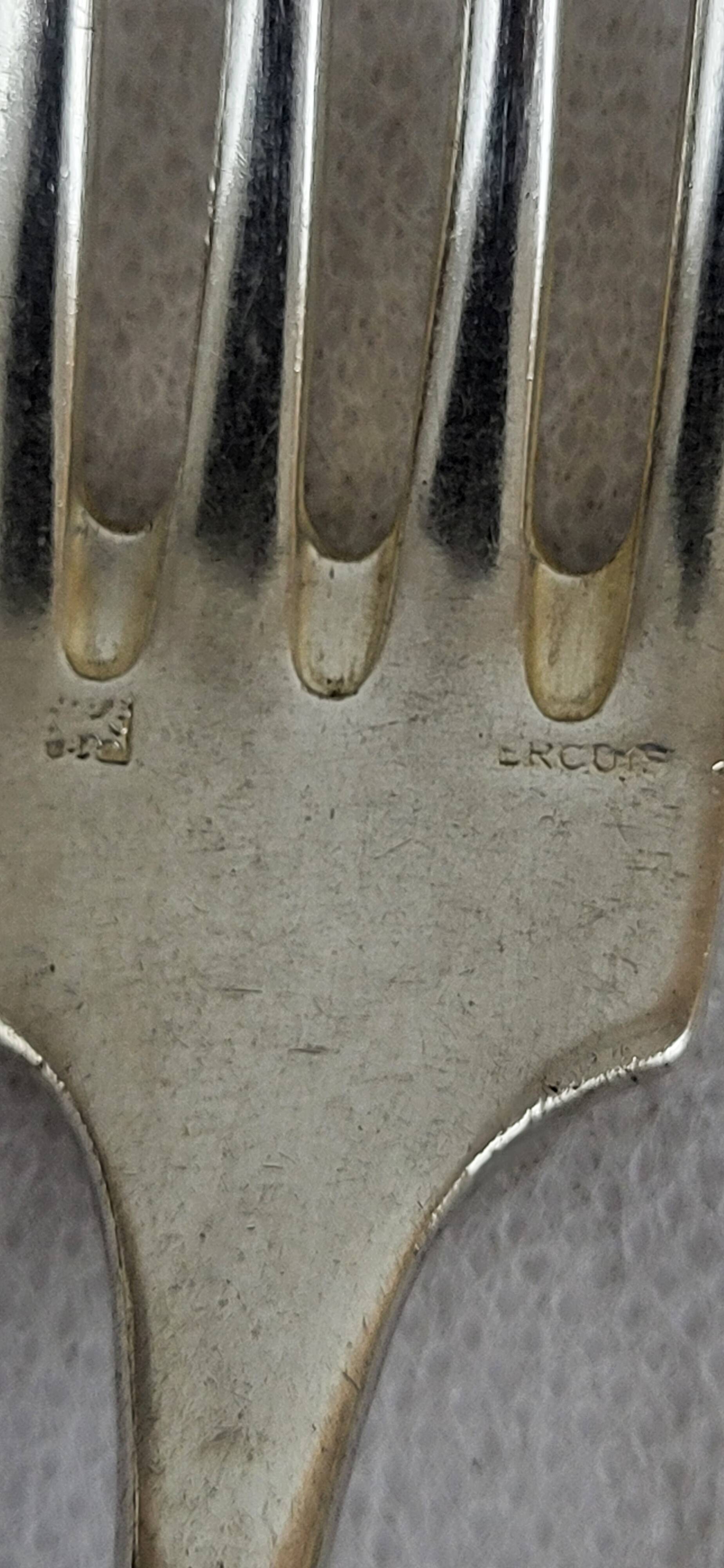 13 Ercuis silver-plated cutlery