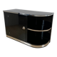 Art Deco Black Lacquered Lowboard with Chrome Fittings, France, 1930s