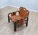 A vintage Tito Agnoli armchair leather and bamboo 1960s