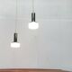 Suspended glass and chrome lamps model P105 German Mid-Century Space Age from the 1960s by Staff, set of 2.