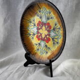 Decorative plate with ermine and stylized gorse patterns - Louis Nédellec - 60s / 70s