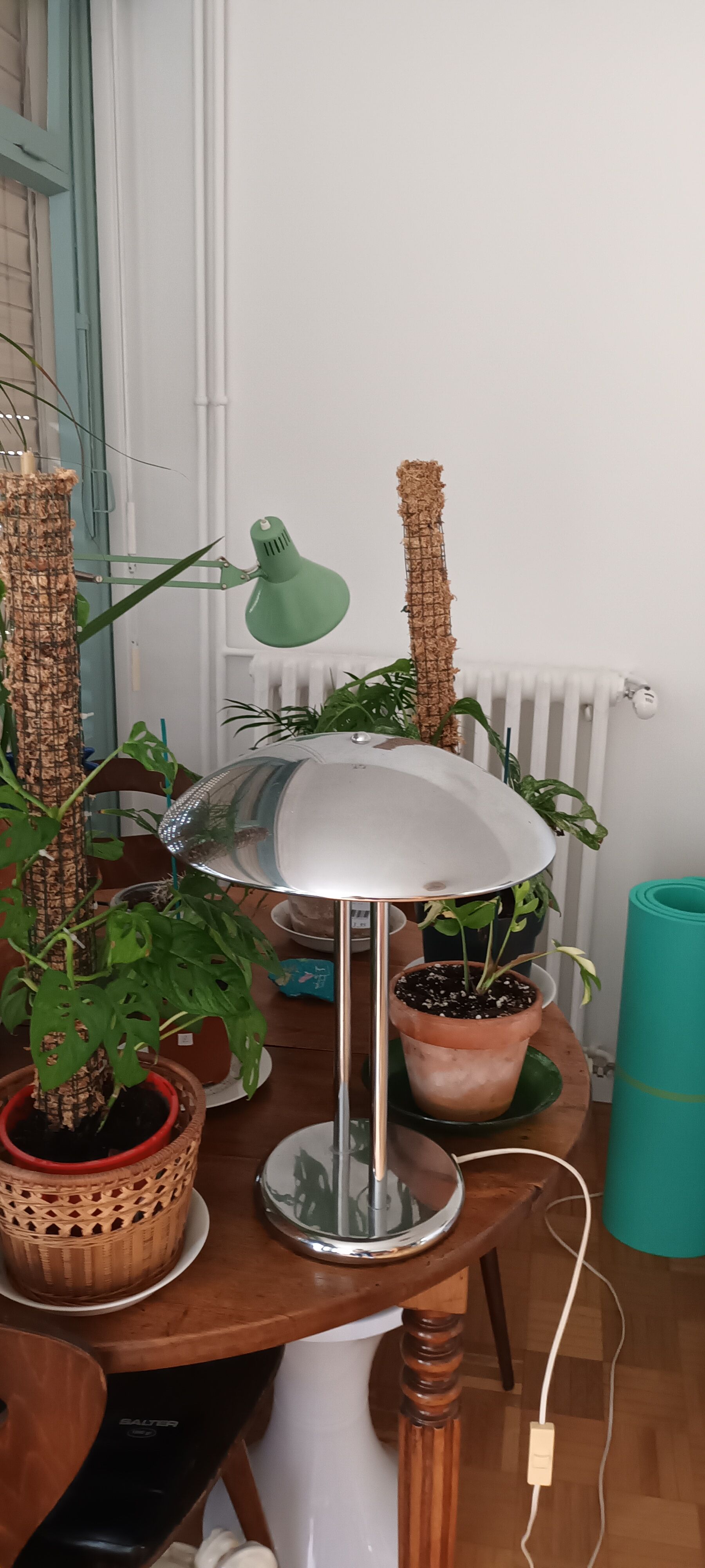 Vintage liner mushroom lamp