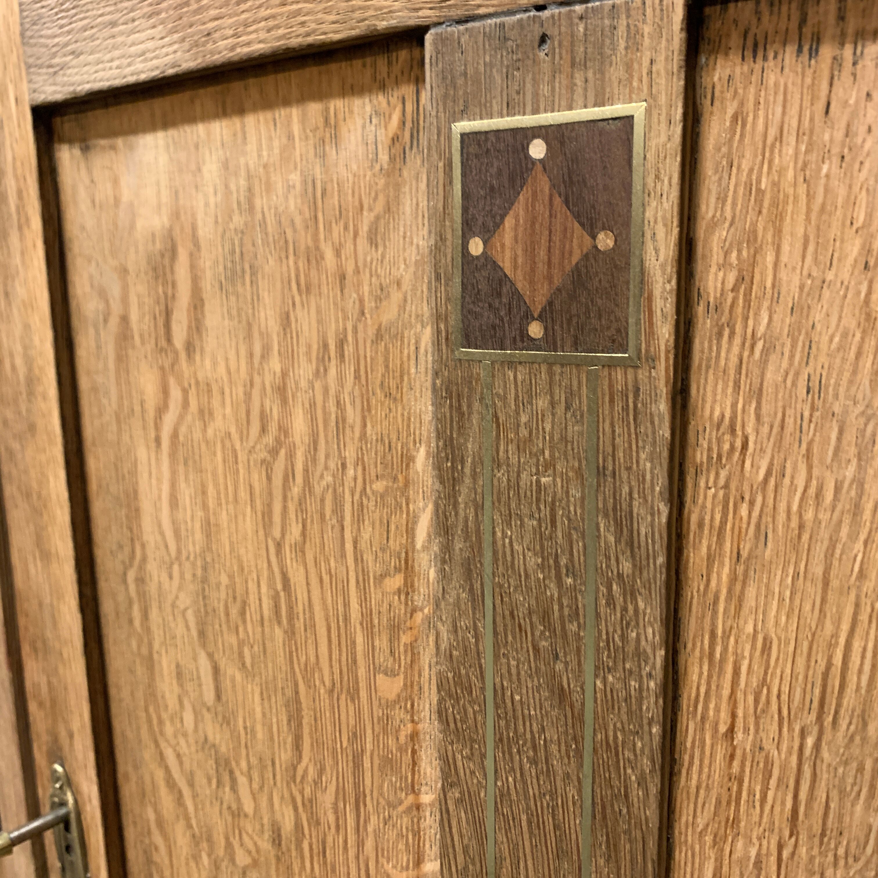 Buffet Art Deco marquetry and brass inlay