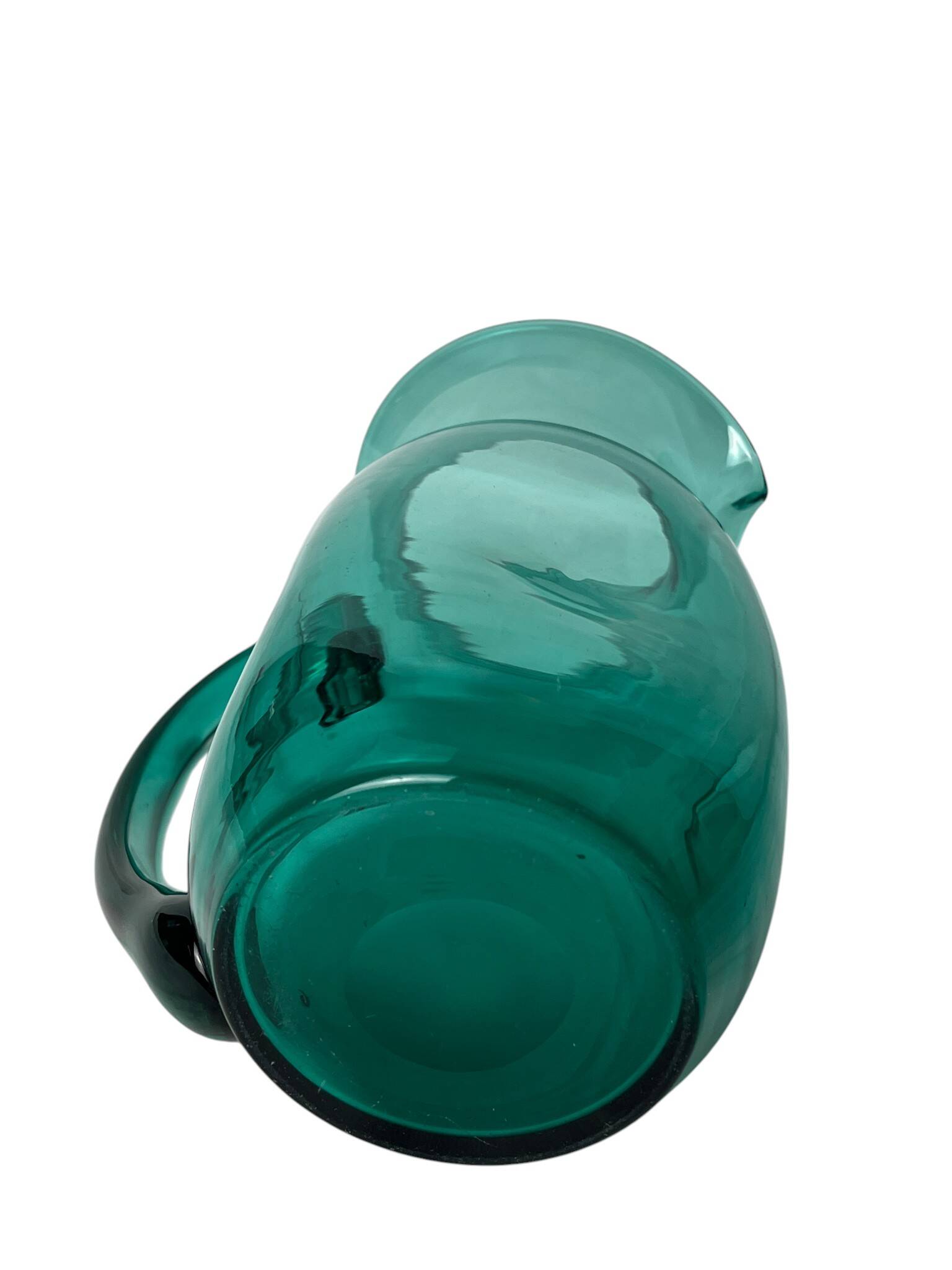 Vintage, wavy glass jug from around 1960.