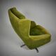 Design Scandinavian Leather rocking chair by Peem, 1970´s.