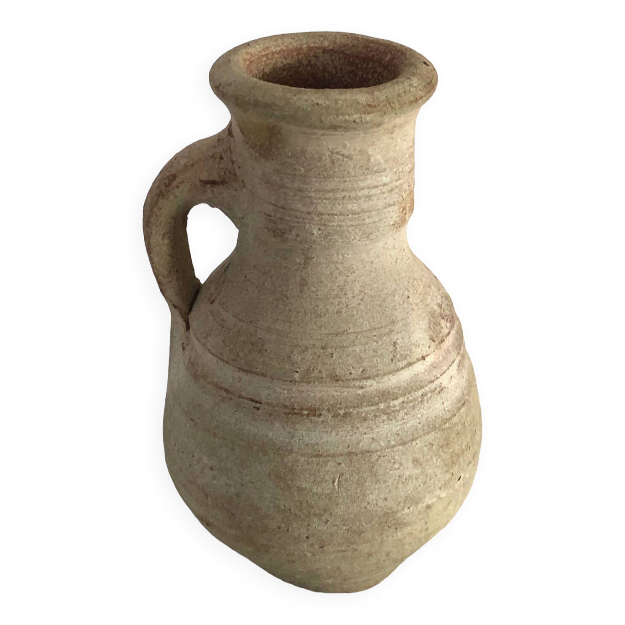 Beige terracotta jug
