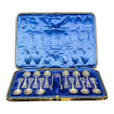 Antique English Silver Teaspoons, 1906, Set of 13