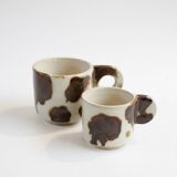 Cortado cup / Double espresso in stoneware "La Vache!" 🐄☕