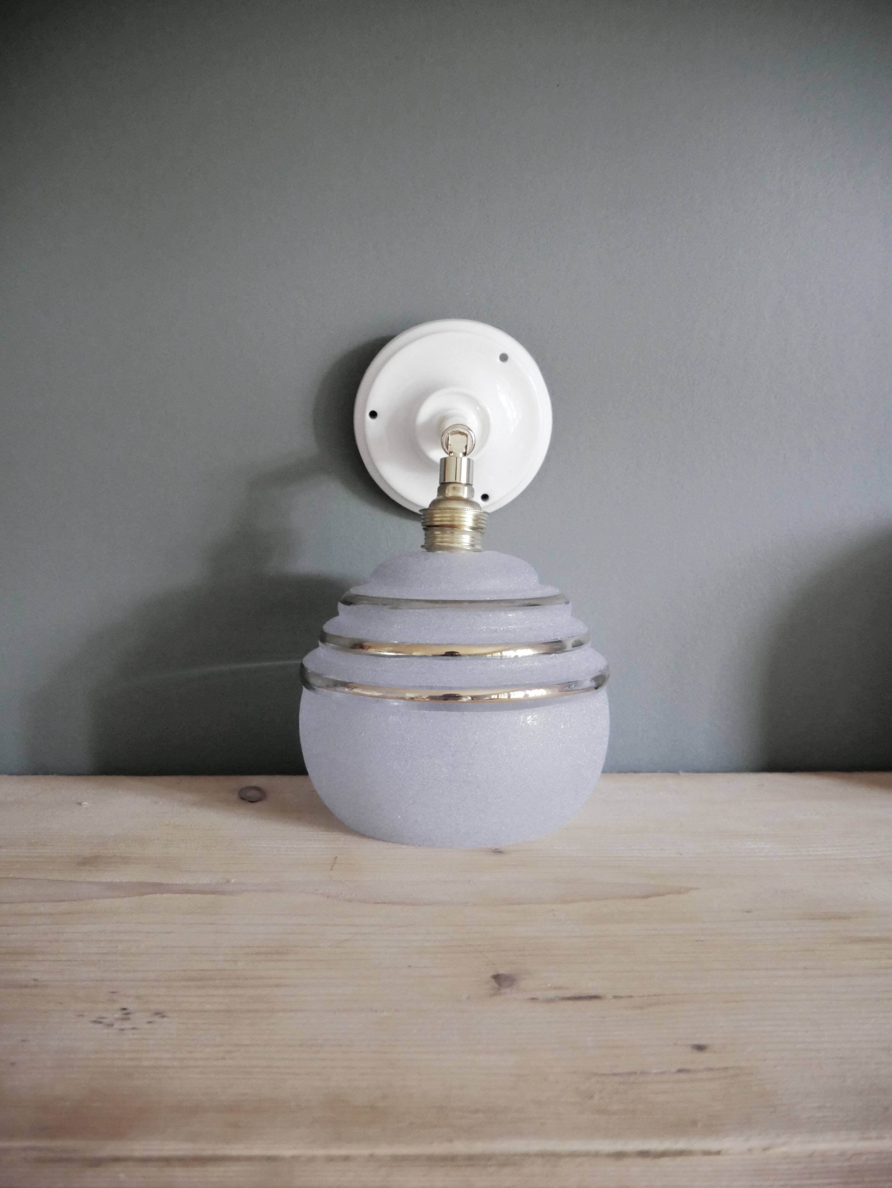 Blue granite glass wall lamp