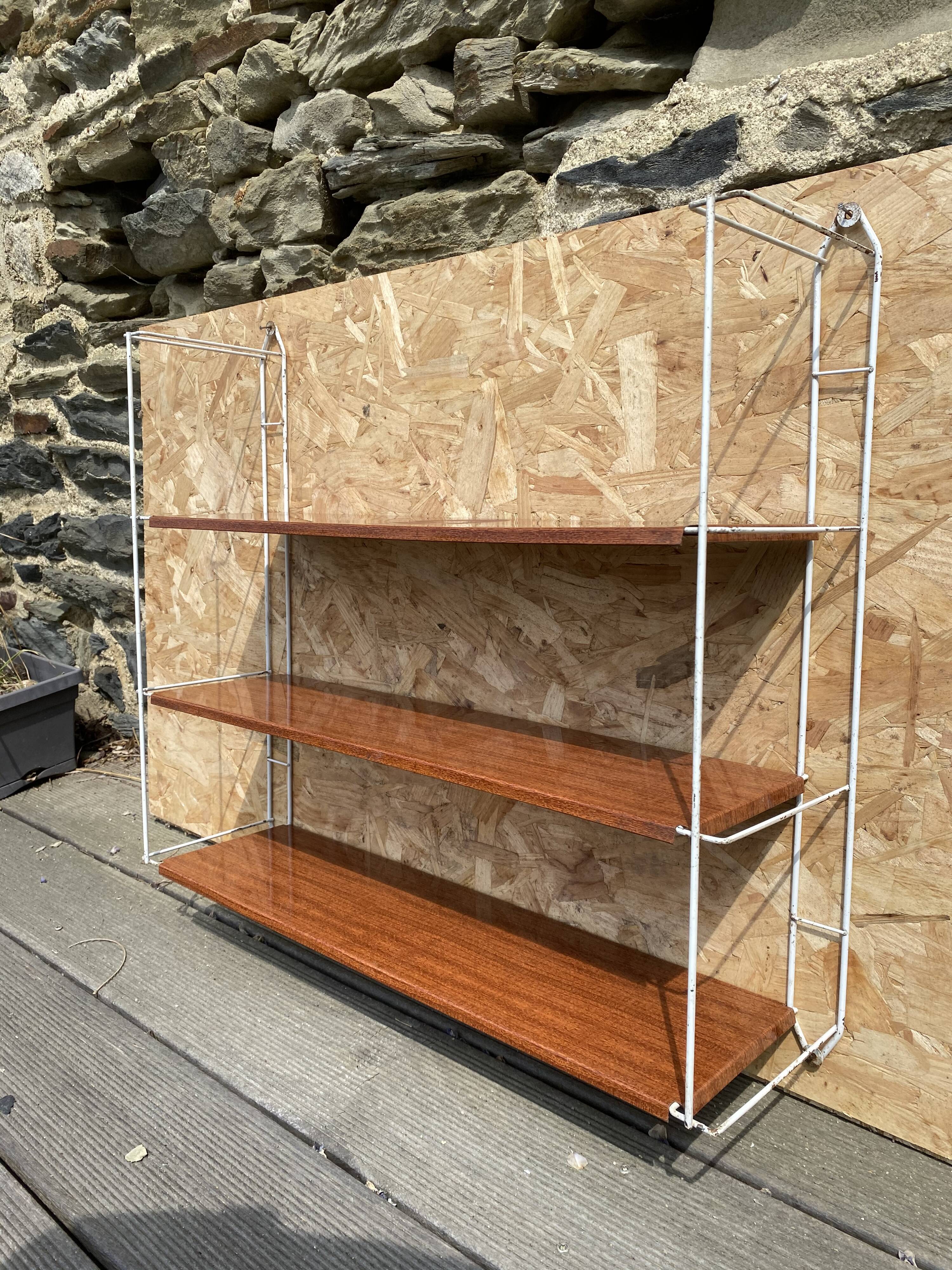 Metal wall shelf