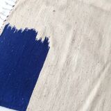 Moroccan Berber Kilim carpet ecru with colorful flats 290x179cm