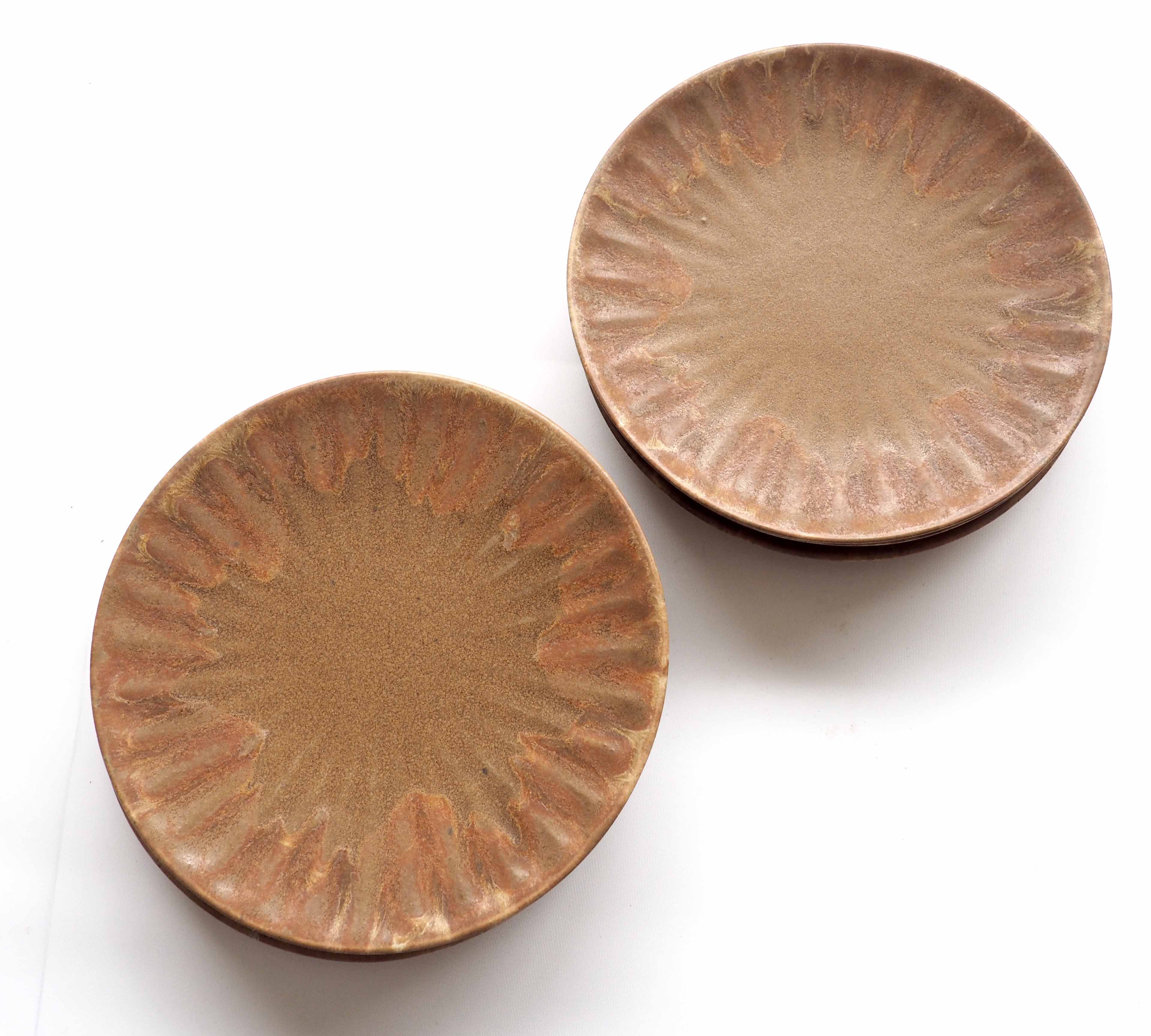 Set of 6 stoneware dessert plates