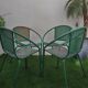 4 garden chairs suite half moon vintage 80s italian design