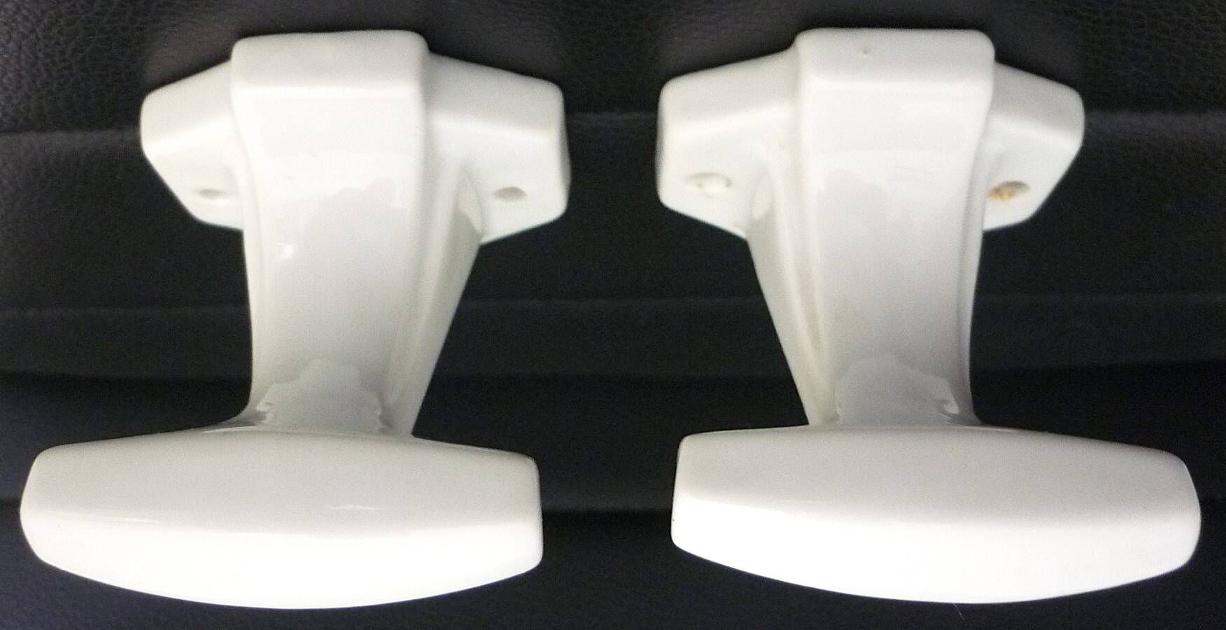 Set of 4 coat hooks, antique porcelain coat rack, art deco circa 1920