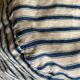 19th century canvas duffel cushion ticking mattress filled with feathers