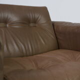Vintage armchair Søren Nissen and Ebbe Gehl in brown leather
