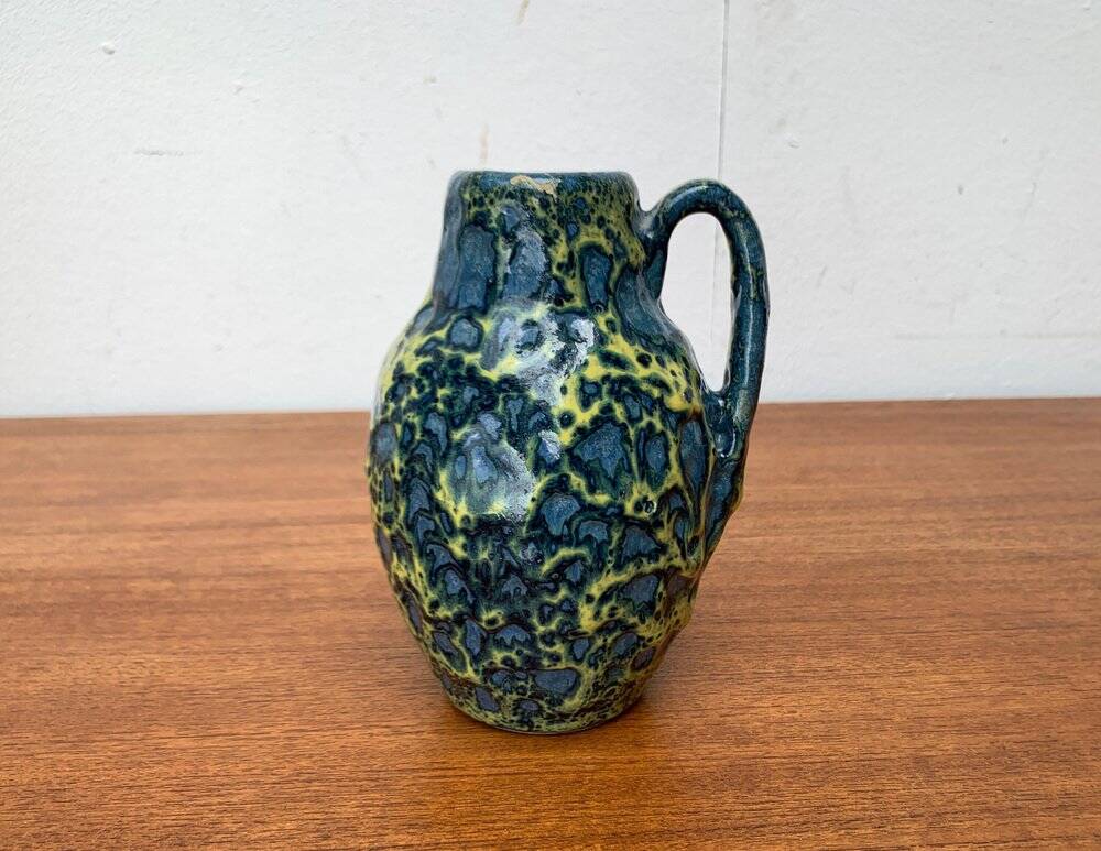Mid-Century West German vase in WGP Fat Lava pottery by Scheurich, 1960s.
