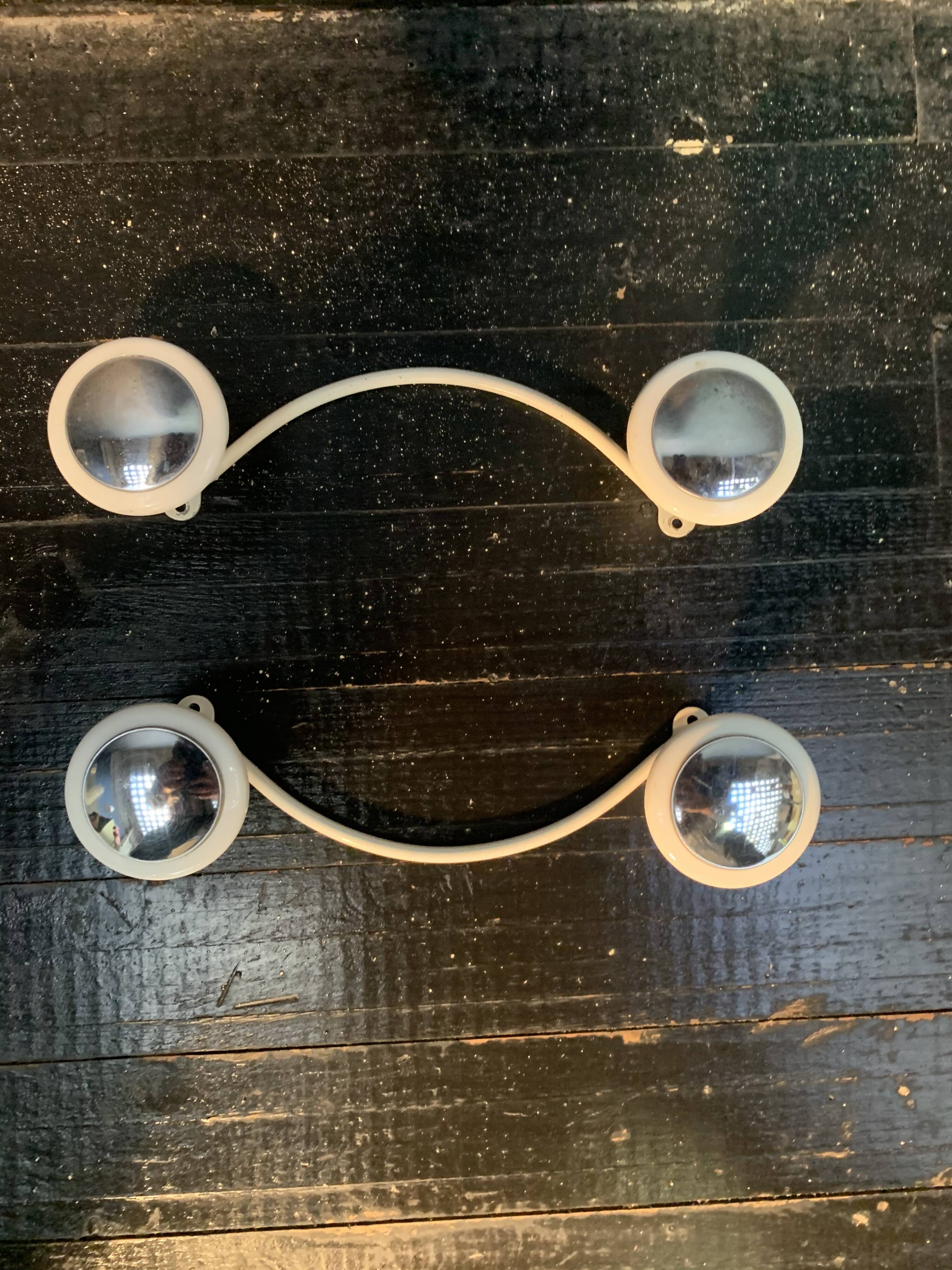 Coat rack, pair of patère design 1960