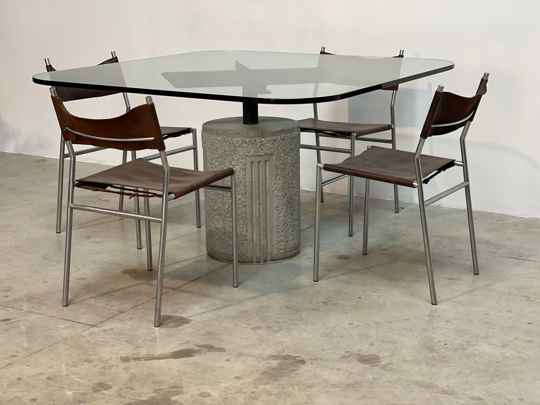 Table à manger Giovanni Offredi pour Saporiti, années 1970