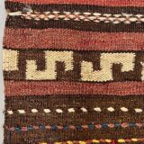 Vintage Afghan Tribal Kilim Wool Rug 390x185 cm Red, Orange, Brown, Black Large