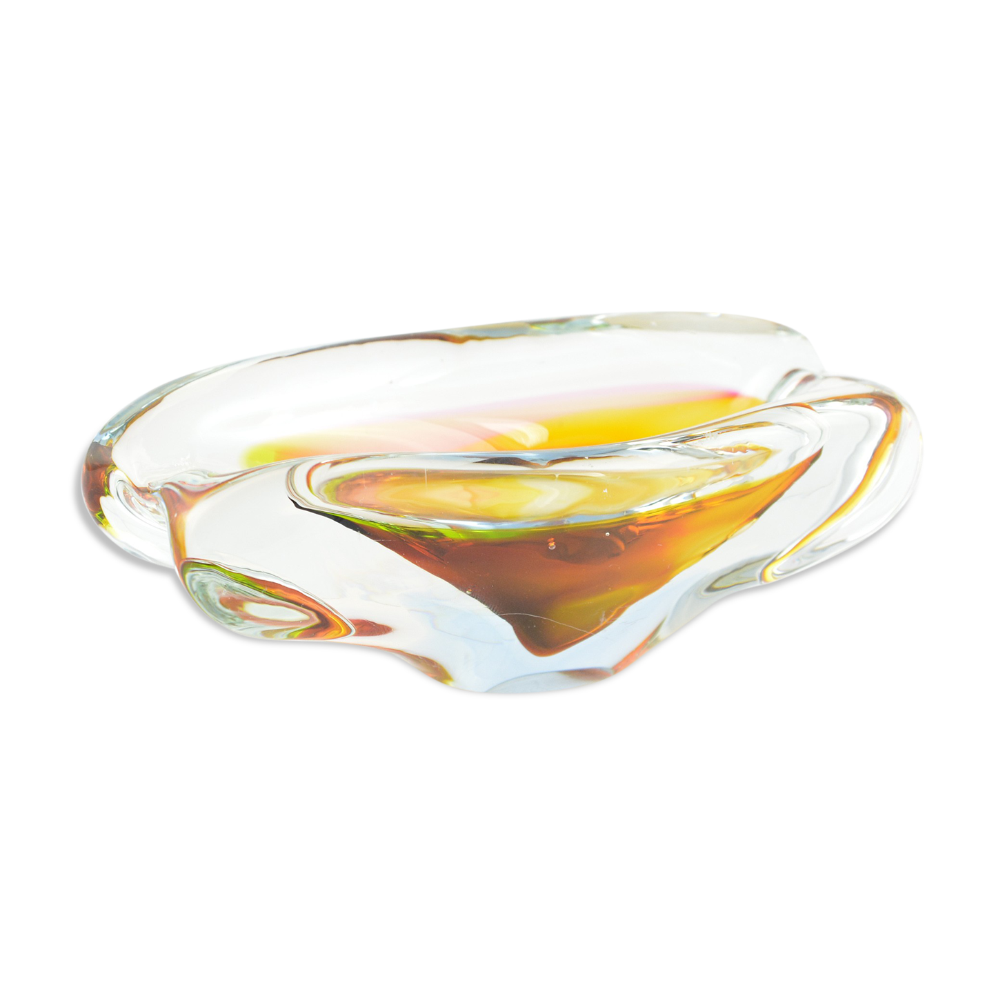 Organic ashtray designed by M. Velíšková, Czechoslovakia of the 1960s